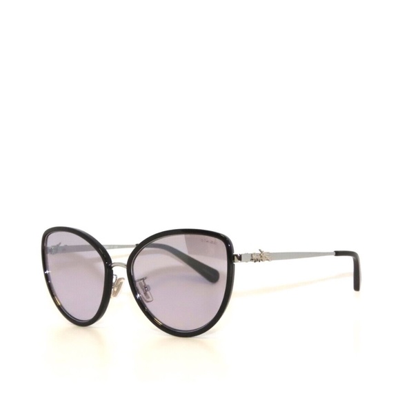 Coach 7093 90017A Black Silver Gray Purple Gradient Mirror Sunglasses HC7093 - Picture 1 of 5